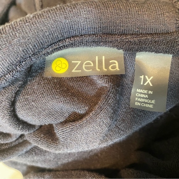 Zella Nordstrom Spa Hoodie Jacket Womens Plus Size 1X Bell Sleeve Slate Gray - Picture 6 of 9